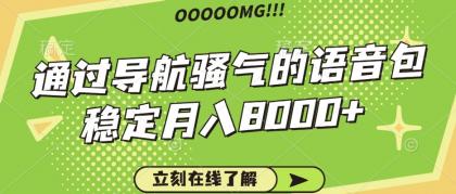 骚气的导航语音包，自用的同时还可以作为项目操作，月入8000+-颜夕资源网-第18张图片