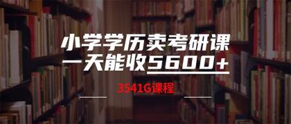 小学学历卖考研课程，一天收5600（附3580G考研合集）-颜夕资源网-第18张图片