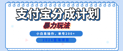 2024最新冷门项目，支付宝视频分成计划，直接粗暴搬运，日入2000+，有手就行！-颜夕资源网-第18张图片