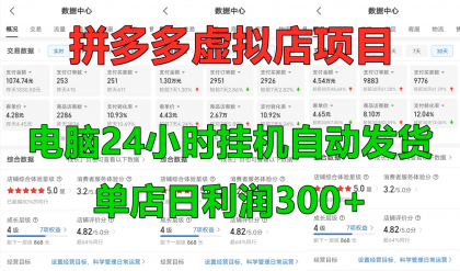 拼多多虚拟店铺项目，电脑挂机自动发货，单店日利润300+-颜夕资源网-第18张图片